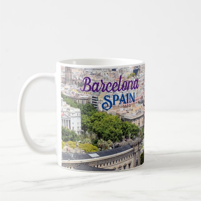 Cadeaux de Barcelone Espagne Tasse à café (Gauche)