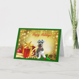 Cadeaux de carte de Noël de Schnauzer miniature