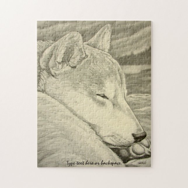 Cadeaux de chien personnalisés par puzzle de Shiba (Vertical)