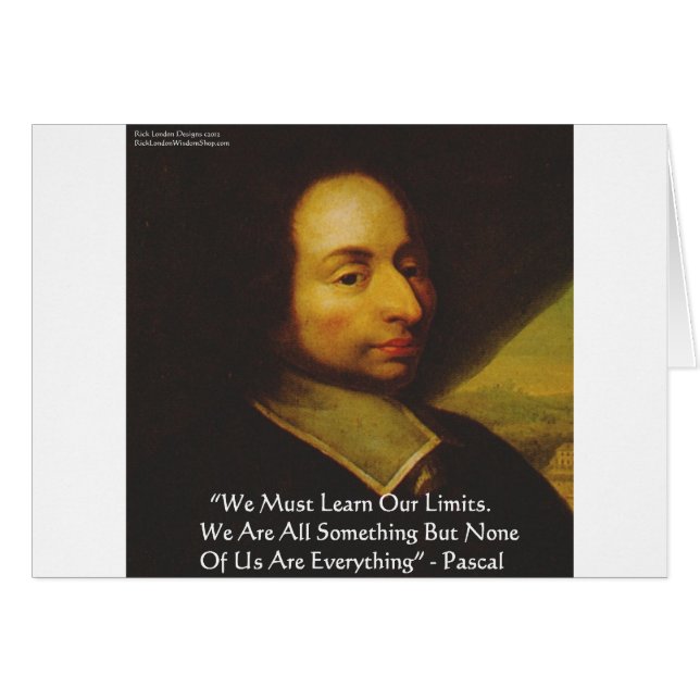 Cadeaux de citations de sagesse de Pascal "Apprend (Devant horizontal)