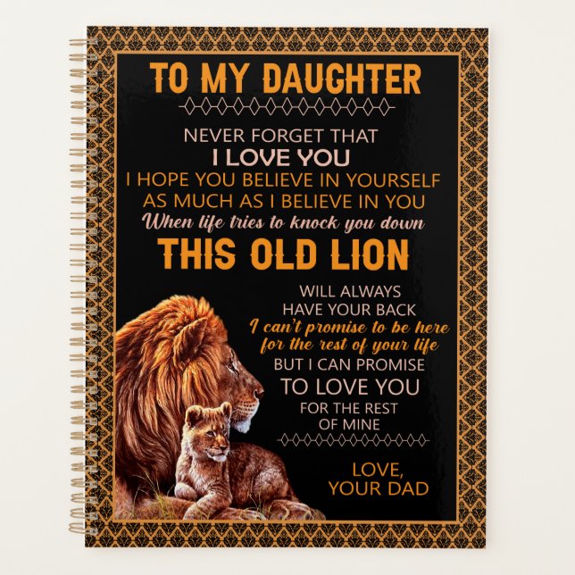 Cadeaux de fille | Lettre À Ma Fille De Papa (Devant)