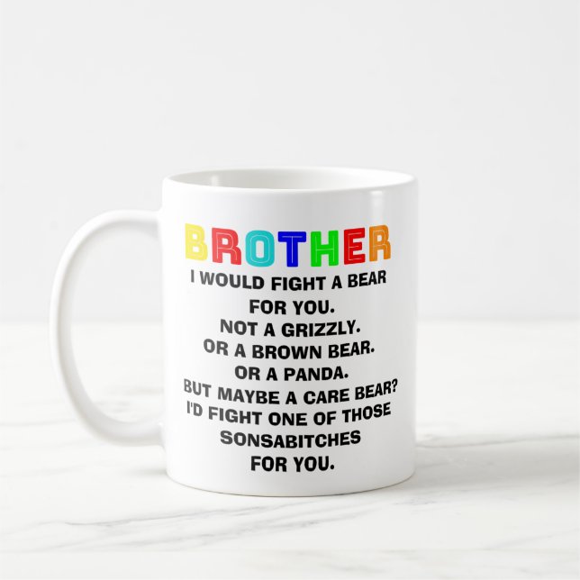 cadeaux de frère, mug de frère, cadeau de frère dr (Gauche)