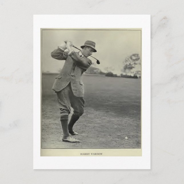Cadeaux de golf - Cartes postales Harry Vardon (Devant)