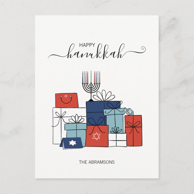 Cadeaux de Hanukkah et carte de vœux de fête de Me (Devant)