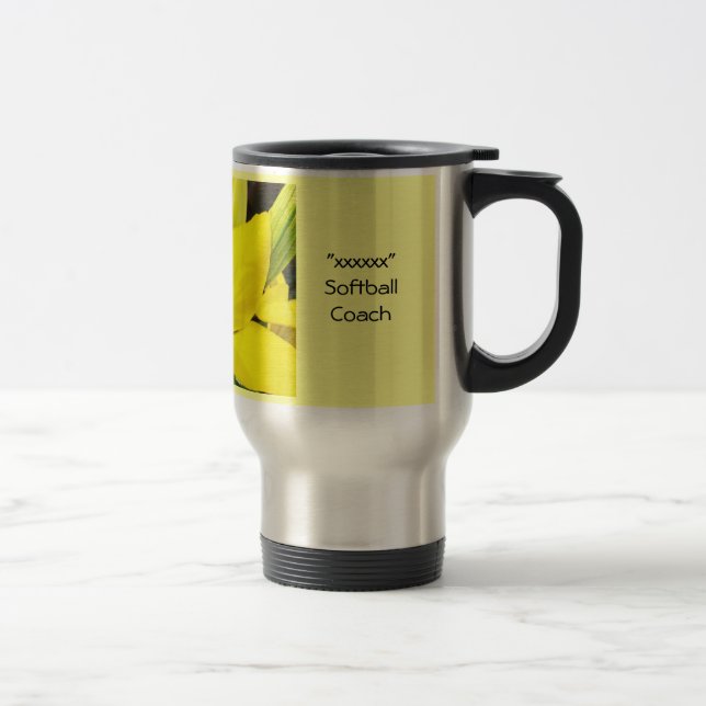 Cadeaux de l'entraîneur de softball Mugs à café Fl (Droit)