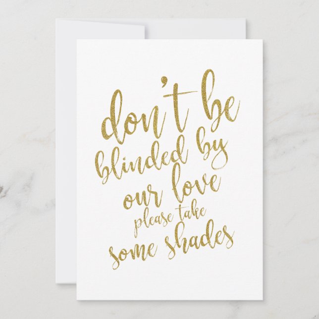 Cadeaux de lunettes de soleil pour mariage panneau (Devant)