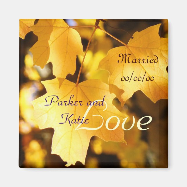 Cadeaux de mariage aimants Mariée Marié Amour Mari (Devant)