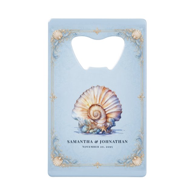 Cadeaux de mariage thème plage coquillages luxe (Devant)