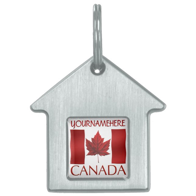 Cadeaux de médailles pour chiens du Canada Drapeau (Devant)