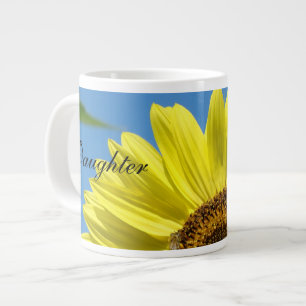 Cadeaux de mug de fille Mug grand tournesol jaune