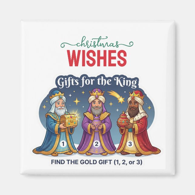 Cadeaux de Noël des Trois Sages Logique Jeu Magnet (Devant)