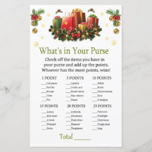 Cadeaux de Noël Qu'y a-t-il dans votre sac à main