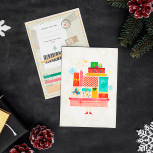 Cadeaux de Noël Rétro Ticket Coupon Cadeau Xmas