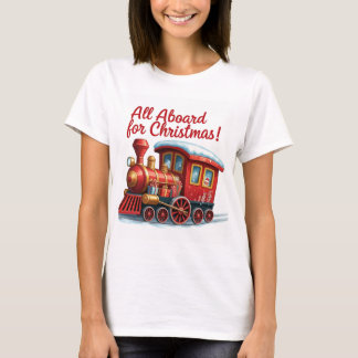 "Cadeaux de Noël Train T-shirt femme - mignon