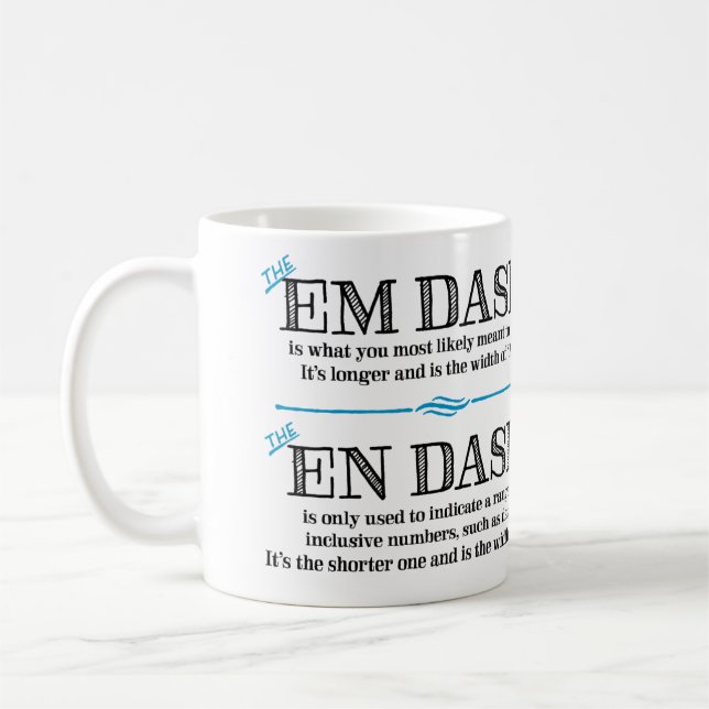 Cadeaux de ponctuation de tasse de grammaire de (Gauche)