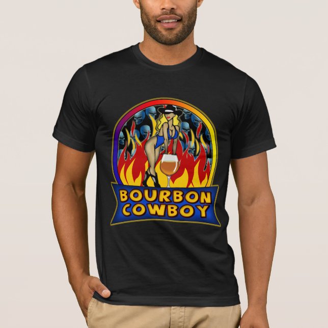 Cadeaux de T-shirts de cowboy de Bourbon (Devant)