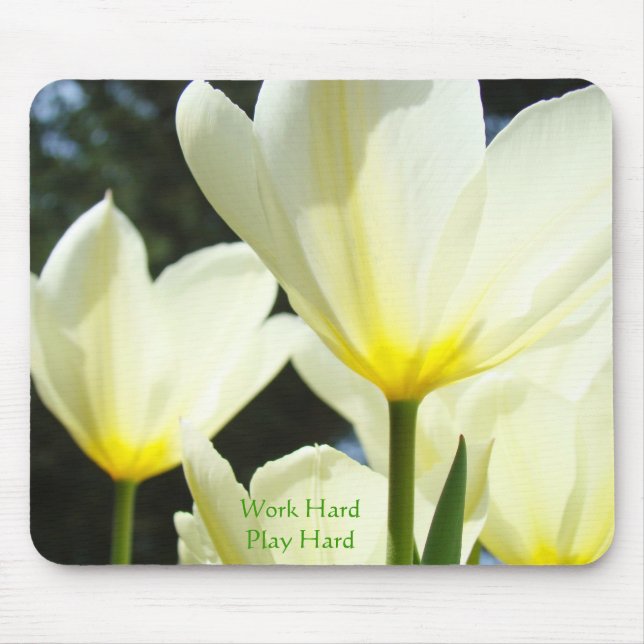 Cadeaux de tulipes pour tapis de souris Work Hard  (Devant)