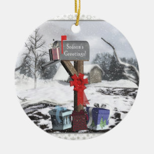 Cadeaux décorés de boîtes aux lettres ornement d'h