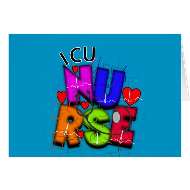 Cadeaux d'infirmière d'ICU, conception Artsy de (Devant horizontal)
