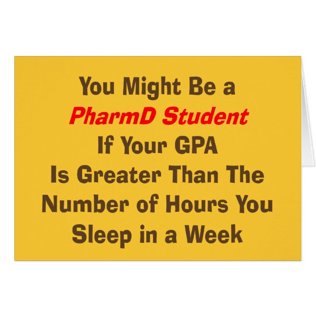 Cadeaux drôles d'étudiant de PharmD (Devant horizontal)