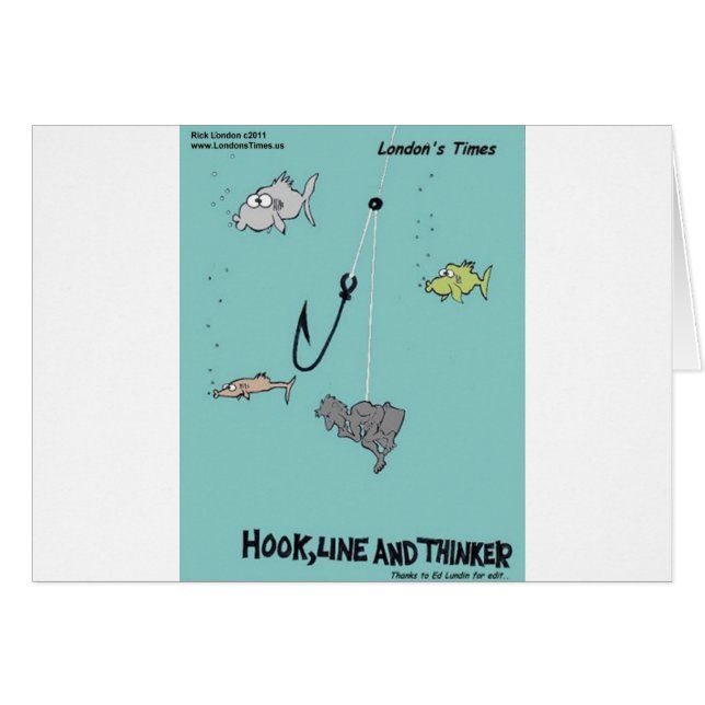Cadeaux drôles Hook Line & Thinker T-shirts et Car (Devant horizontal)