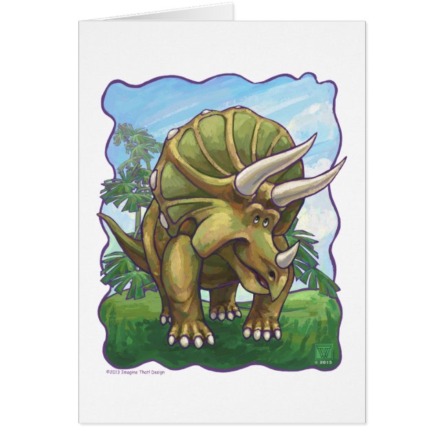 Cadeaux et Accessoires d'Art de Triceratops Mignon (Devant)