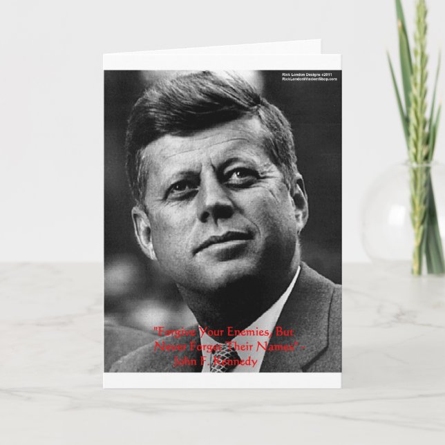 Cadeaux et carte de citation de sagesse JFK "Pardo (Devant)