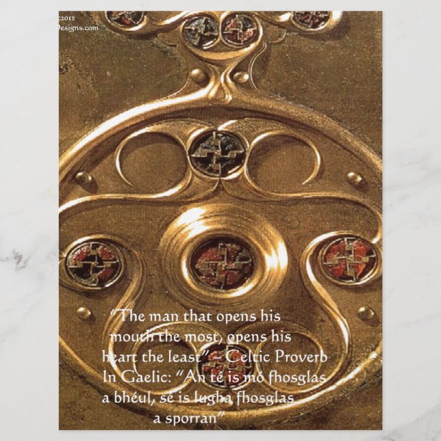 Cadeaux et Cartes d'Objet et Proverbe Celtiques (Devant)
