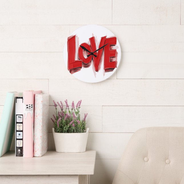 Cadeaux Horloges murales LOVE , décoration maison (Salle de lecture)