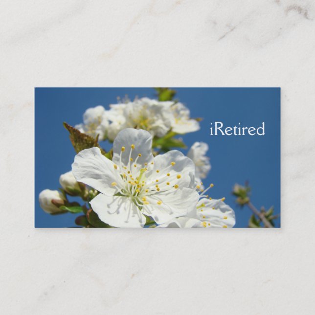 cadeaux iRetired de retraite de fleurs de cartes (Devant)