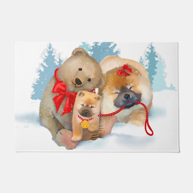 CADEAUX OURS EN PELUCHE Tapis de porte Teddybear e (Devant)