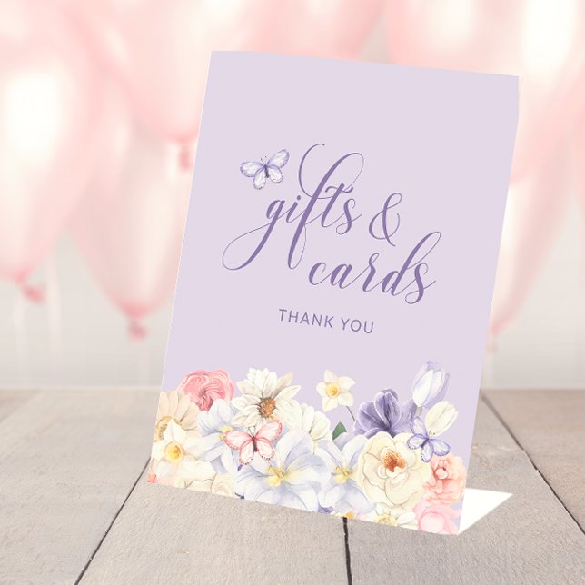 Cadeaux Papillon Panneau de Mariage (Butterfly Gifts Bridal Sign
)