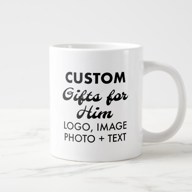 Cadeaux personnalisés pour lui Géant Jumbo Mug 20o (Droite)