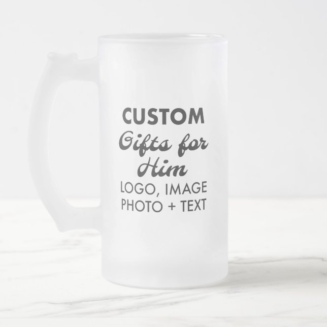 Cadeaux personnalisés pour Lui Gelé Verre Mug 16oz (Gauche)
