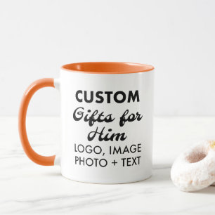 Cadeaux personnalisés pour lui Orange Combo Mug 11