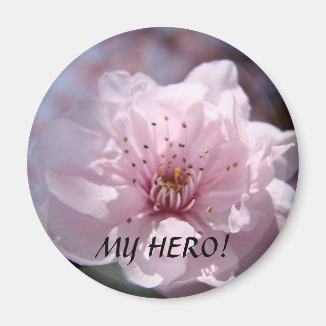 CADEAUX POUR ENSEIGNANTS Magnet Fleurs "MON HÉROS! (Devant)
