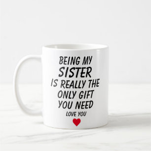 Cadeaux pour sœur, cadeau drôle pour sœur, mug pou