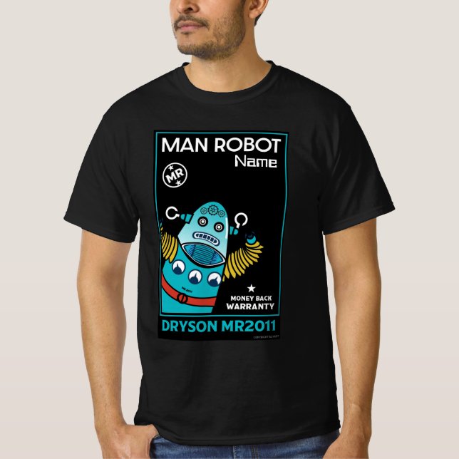 Cadeaux Robot Pour T-Shirt Anniversaire Ou Mariage (Devant)