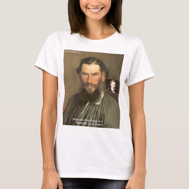 Cadeaux T-shirts etc. avec citation de Tolstoï "Ni (Devant)