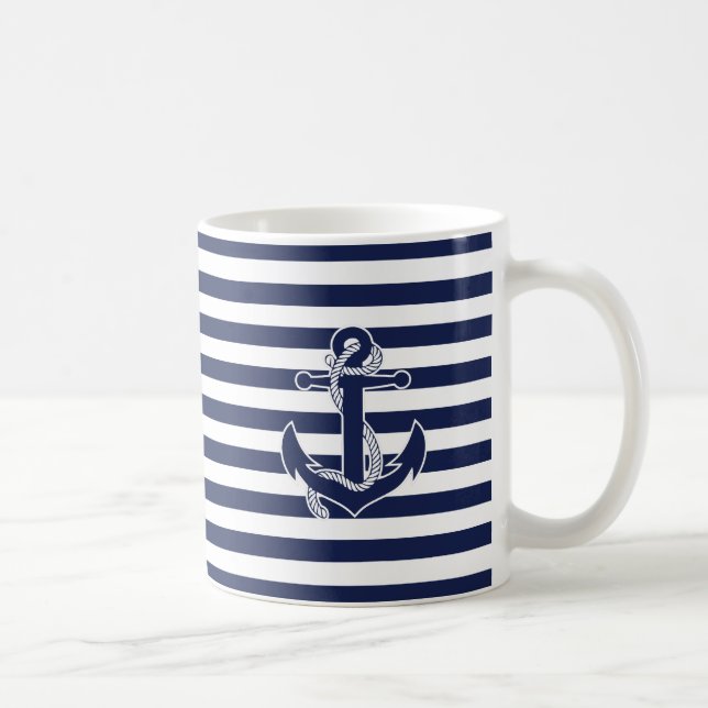 Cadeaux thématiques nautiques Ancre de Mugs classi (Droite)