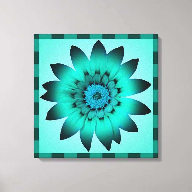 Cadet Blue Flower artwork - Toile enveloppée (Recto)