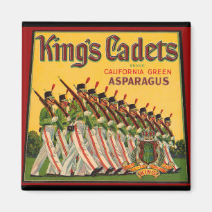 Cadets Asparagus Crate Magnet vintage de KRW du