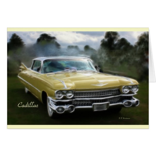 Cadillac jaune (Devant horizontal)