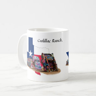 Cadillac Ranch, Texas State Outline, Mug