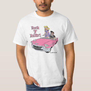 Cadillac rose avec le T-shirt de graisseur et
