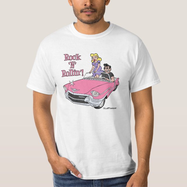 Cadillac rose avec le T-shirt de graisseur et (Devant)