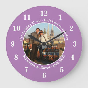 Cadran mural grande horloge de mariage anniversair