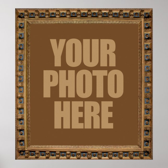 Cadre antique avec votre affiche de photo (Devant)