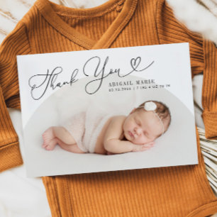 Cadre Arc Blanc Merci Votre Faire-part de naissanc