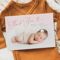 Cadre Arc rose Merci Votre Faire-part de naissance